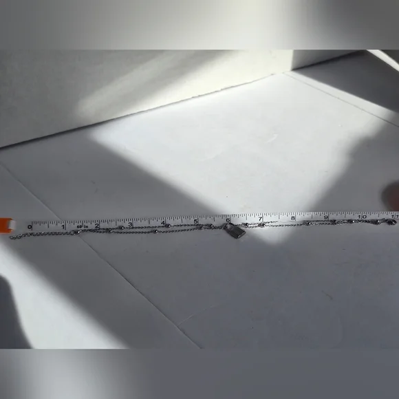 Double-Layer Silver Padlock Necklace - Picture 5 of 10